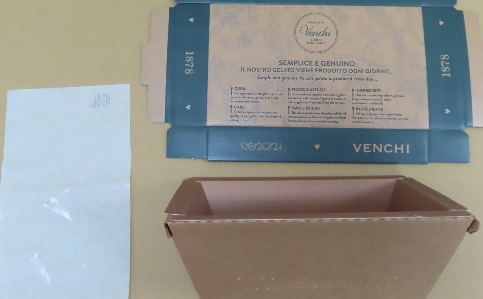高檔義式冰淇淋「Venchi」出包！ 食藥署抓到外帶盒有螢光增白劑