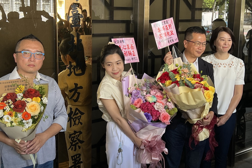 藍委送花諷北檢「辦藍不辦綠」北檢：將轉贈或銷毀