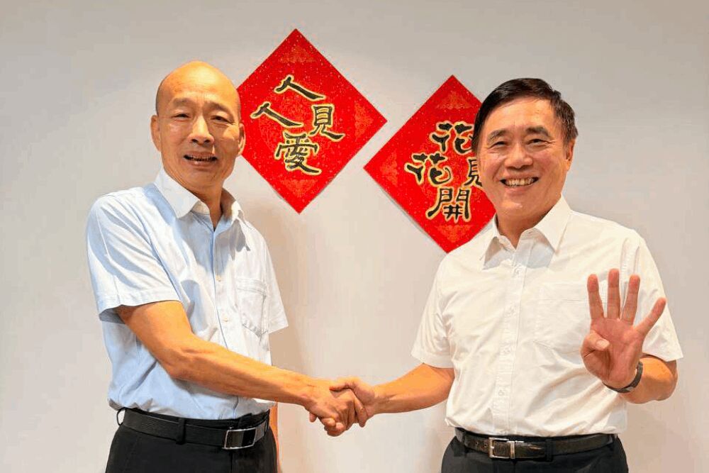 郝龍斌抽中主席候選人4號　拜會韓國瑜獲祝福「心想事成」