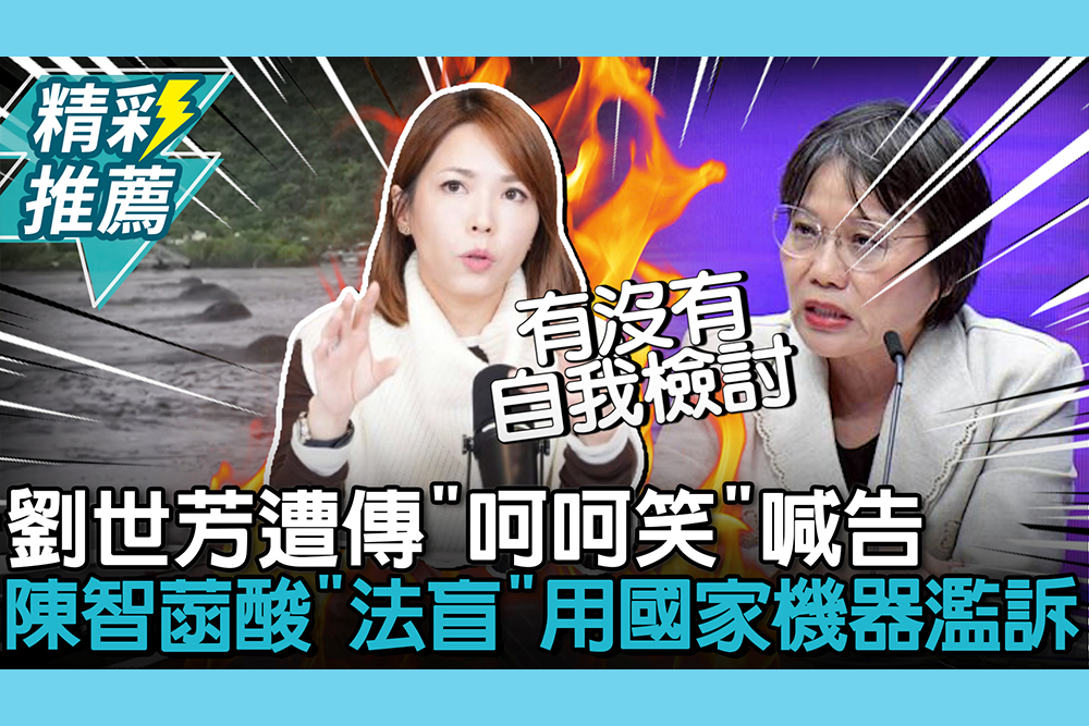 【CNEWS】劉世芳遭傳災害中心「呵呵笑」喊告！陳智菡酸「法盲」用國家機器濫訴