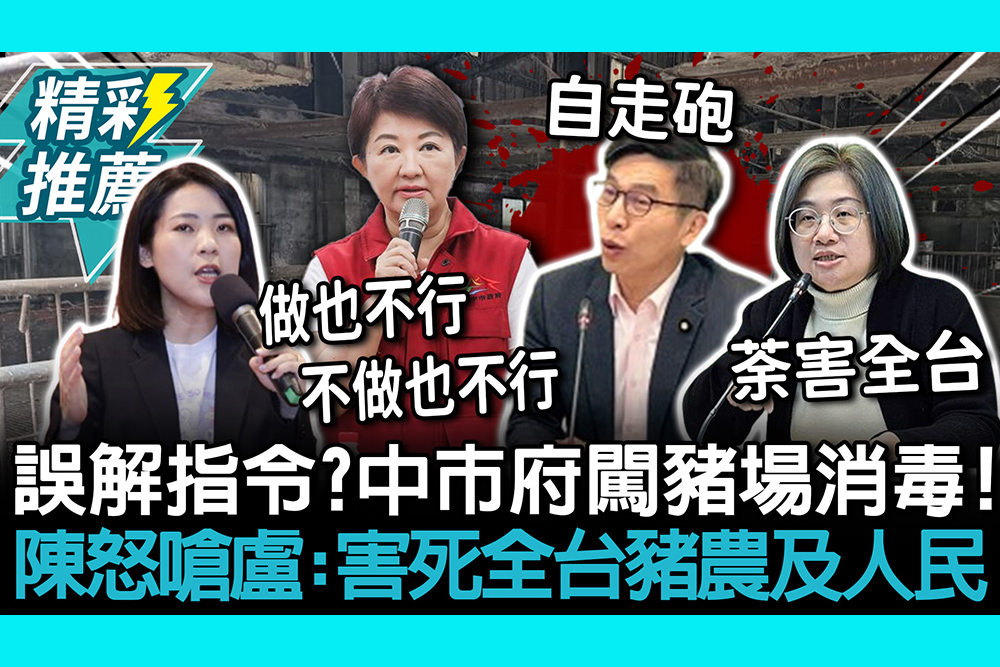【CNEWS】誤解指令？中市府無預警闖豬場消毒！陳培瑜怒嗆盧秀燕：害死全台豬農及人民