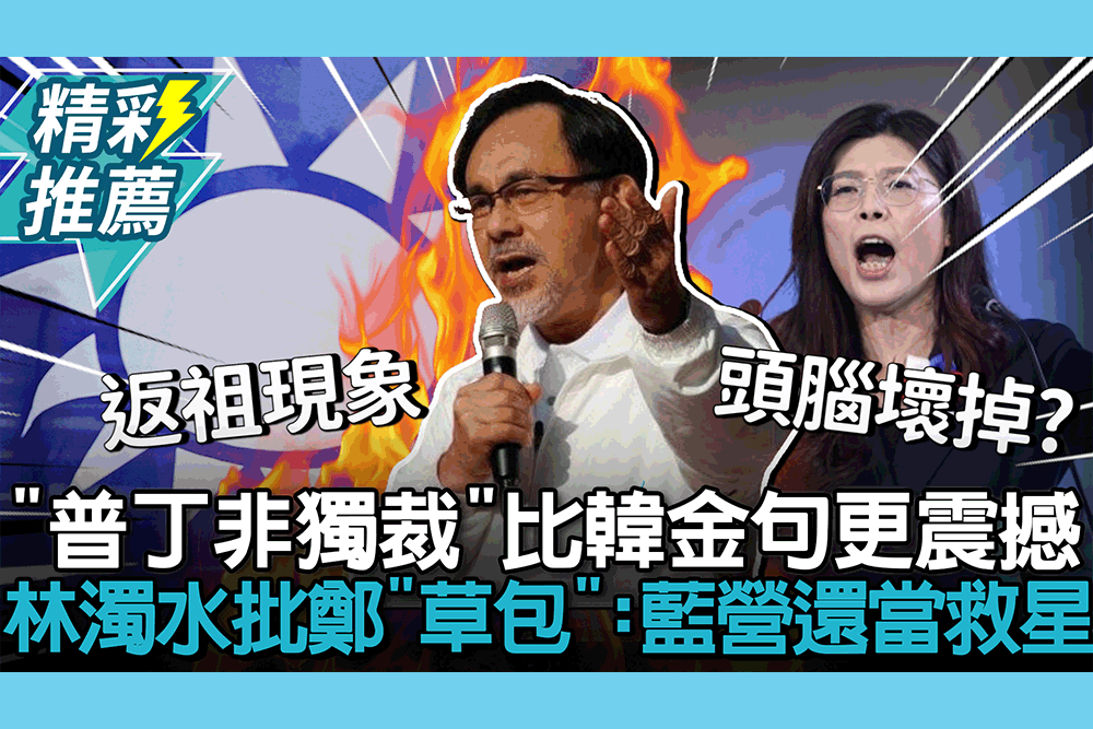 【CNEWS】「普丁非獨裁」比韓國瑜金句更震撼！林濁水批鄭麗文「草包」：國民黨還當救星