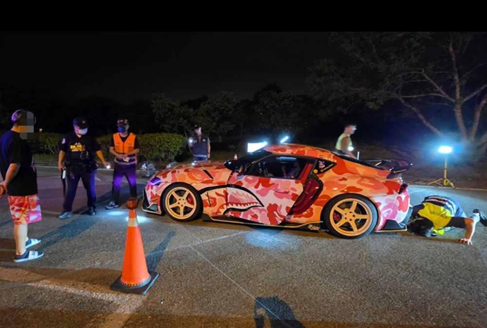 國道服務區車聚燒胎　聯合路檢查獲各種交通違規44件