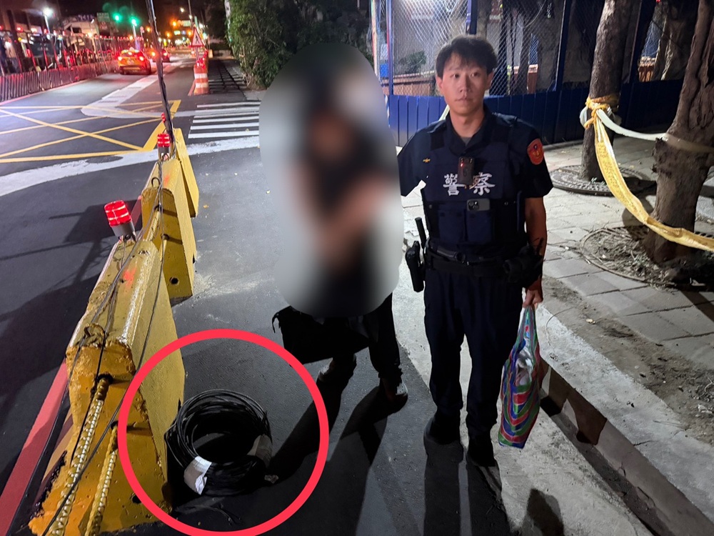 賊星該敗　電纜線竊嫌二度上門巡邏警眼尖活逮