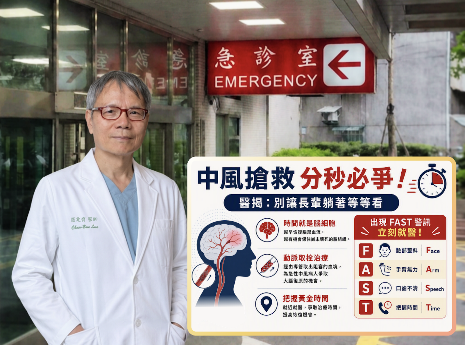 長輩3症狀最怕「躺著休息看會不會好」 醫曝中風病人最多因此耽誤