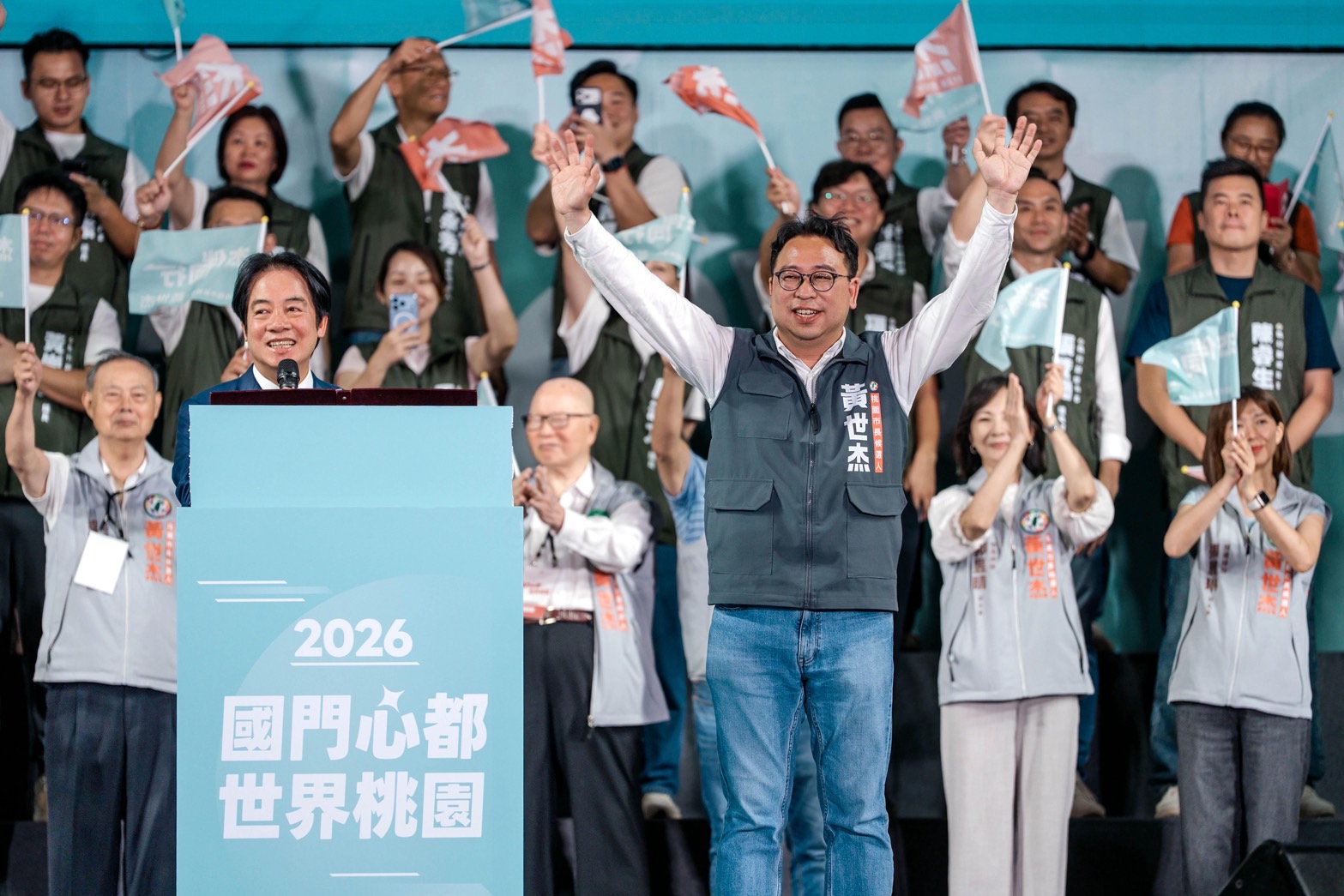 黃世杰週末選戰高潮連連！3大後援會接棒成立　賴蔡雙總統壓軸助攻